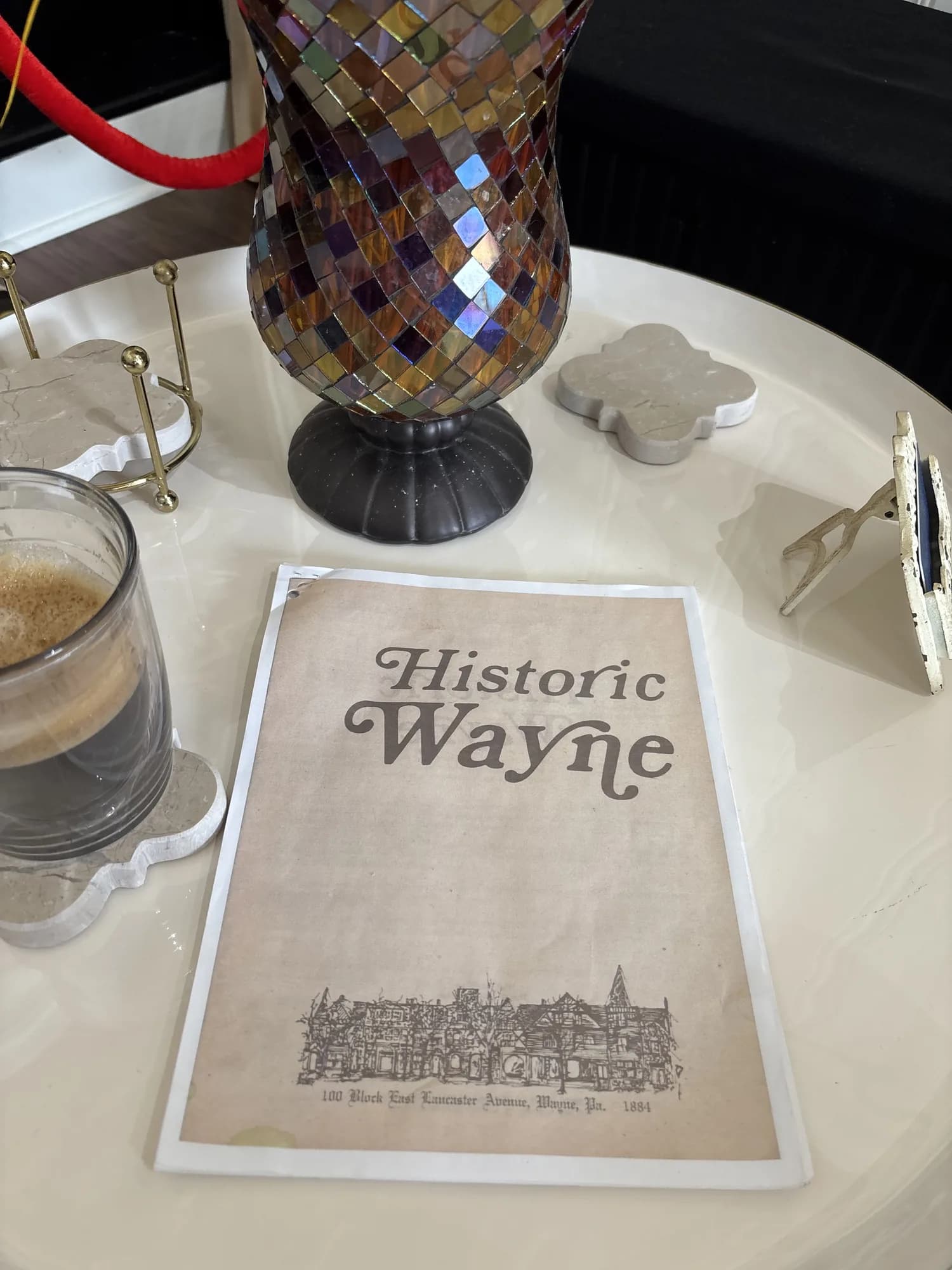 Historic Wayne booklet, 100 Block East Lancaster Avenue, Wayne, Pa., 1884